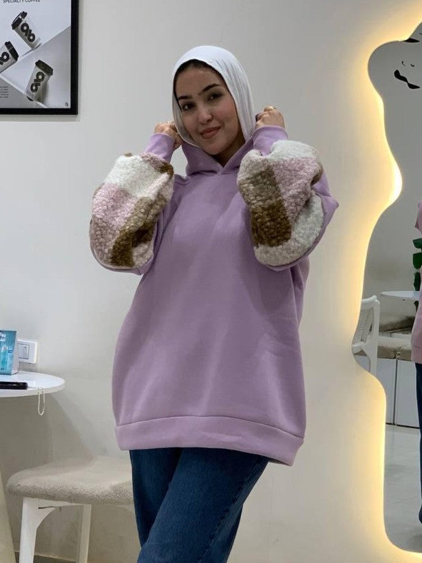 سويتشرت شتوى بكم فرو