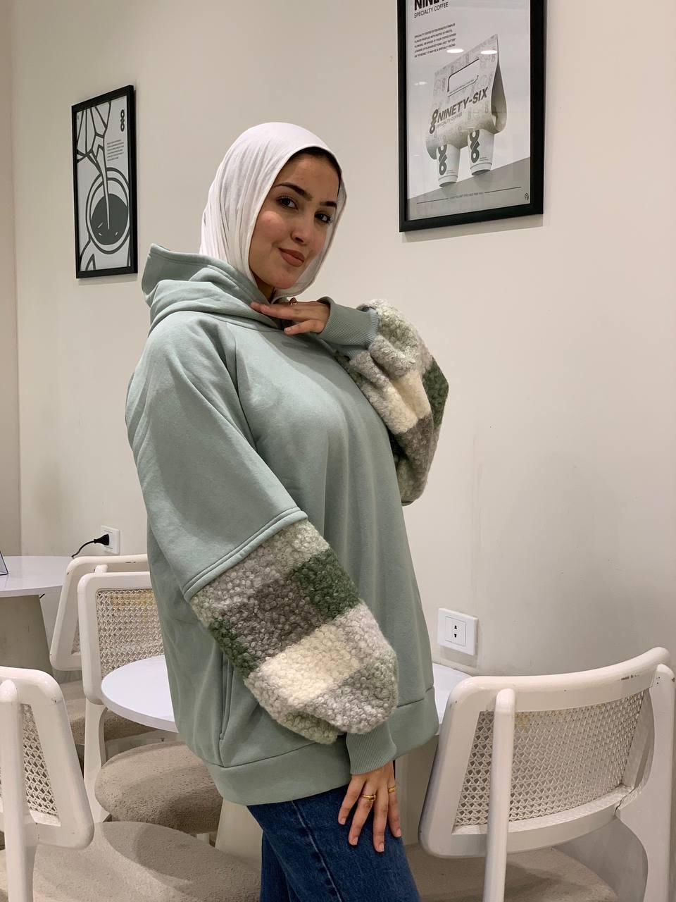 سويتشرت شتوى بكم فرو