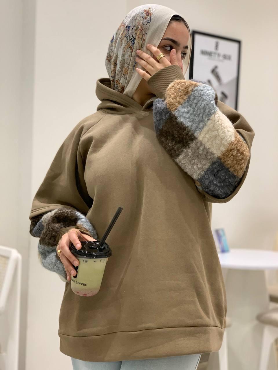 سويتشرت شتوى بكم فرو